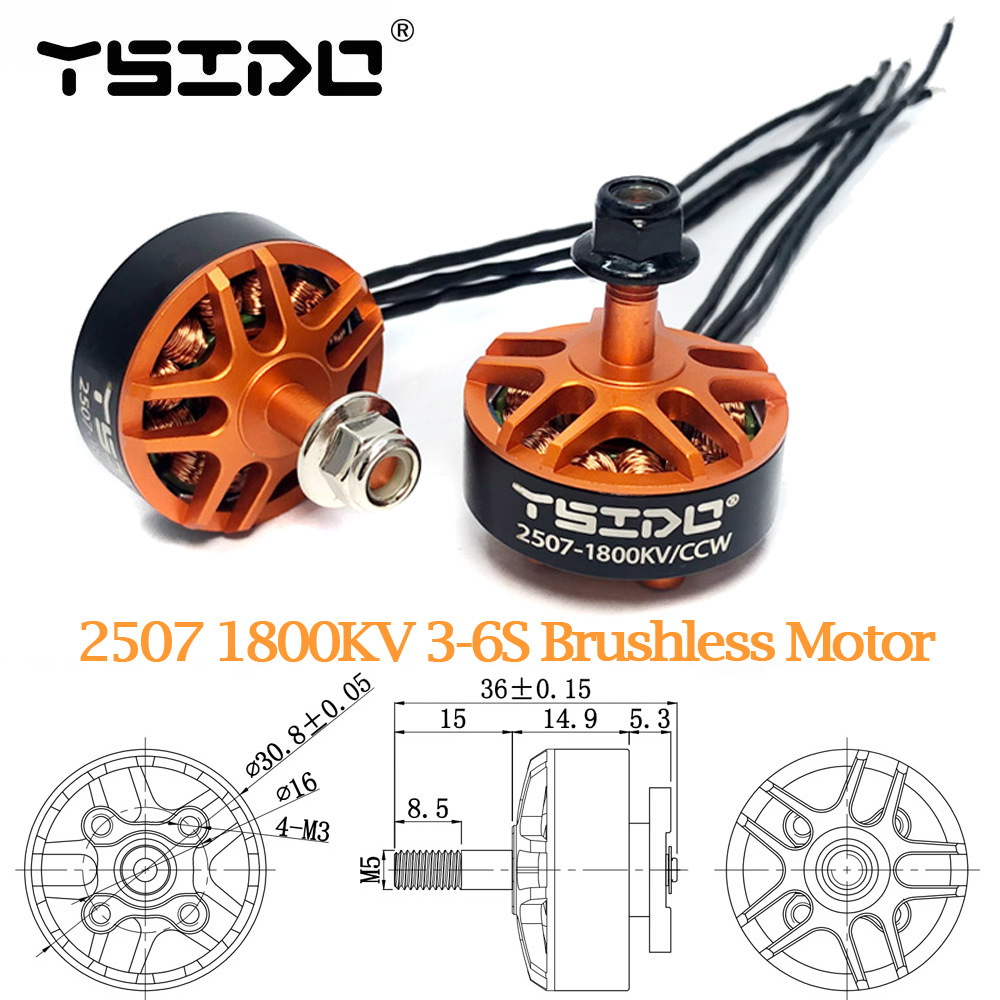 Drone Power Distribution Board - YSIDO 2507 1800KV 3-6S Brushless Motor