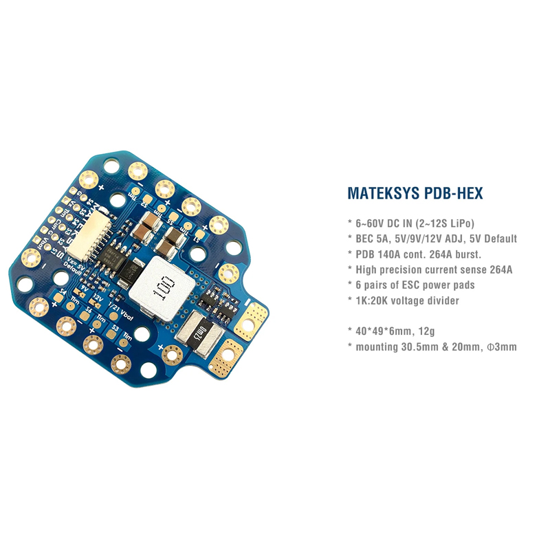 MATEK PDB-HEX 2-12S 5A Power D - Drone Power Distribution Board recensione e prezzo