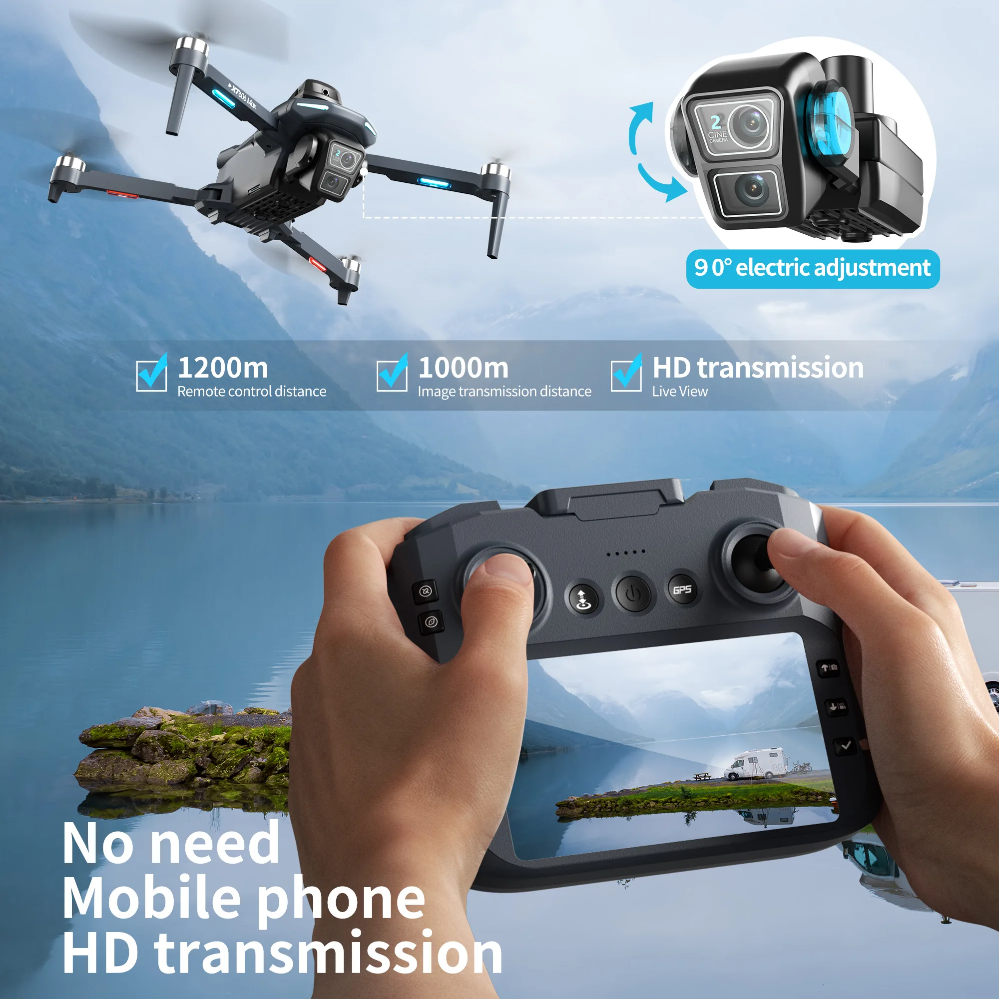 Lenovo XT606 MAX GPS Drone 4k  - Drone Gps Mount recensione e prezzo